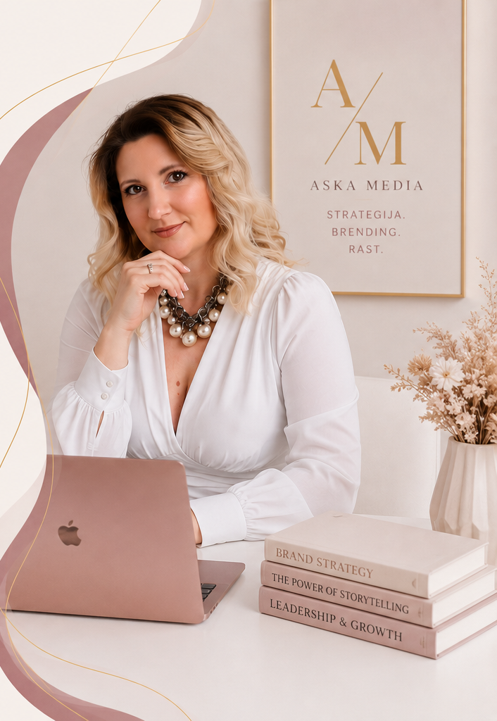 Marija Todorović Aska u radnom prostoru Aska Media